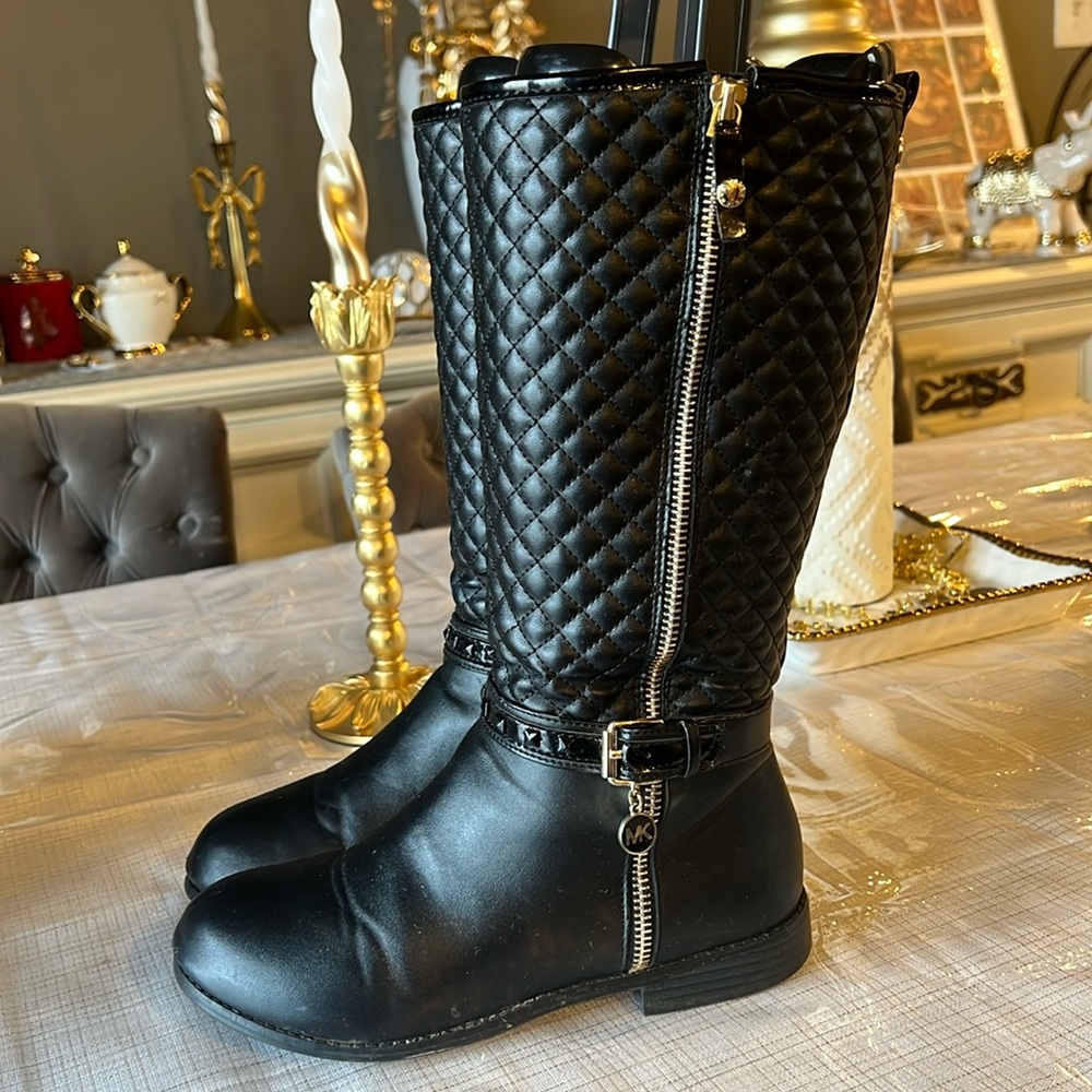 black MK boots